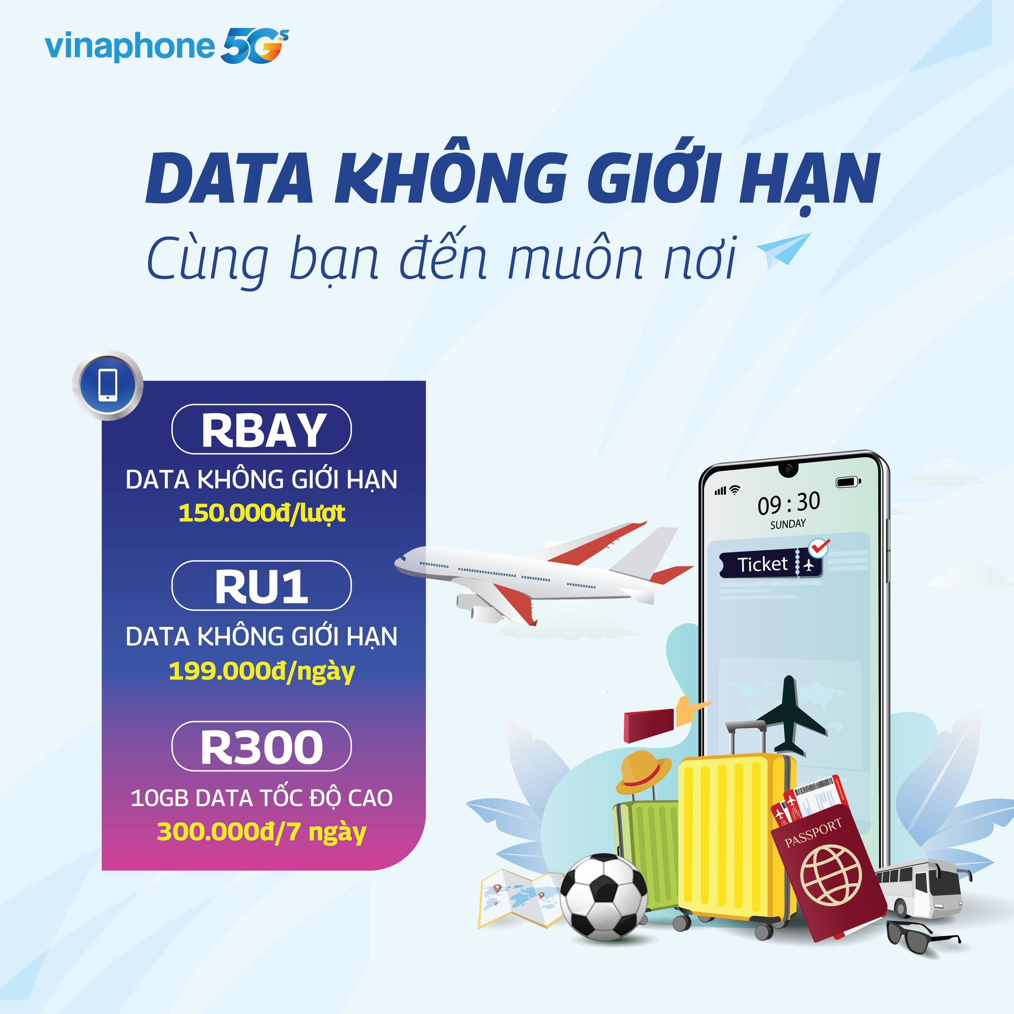 Roaming Vinaphone – Data không giới hạn, cùng bạn đi muôn nơi